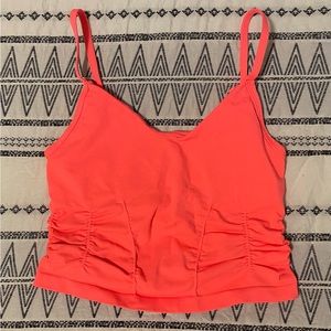 FP Hot Coral Rouched Tank - New Without Tags. Wrong size for me.